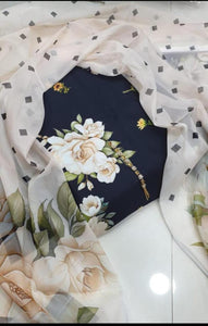 Swiss Lawn Digital Print 3Pc Dress Silk Duppta SW-004