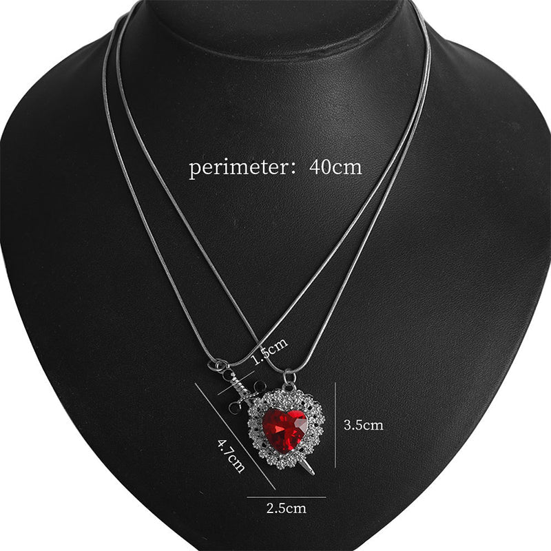 Heart & Sword Necklace💖👩‍❤️‍👨 Couple Necklace