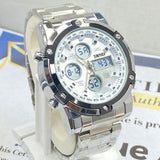 SKMEI 1389 Dual Time Multifunctional Digital Display Chain Watch For Men