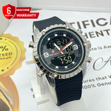 KDM-K7003 Dual Time Silicone Straps Watch For Men