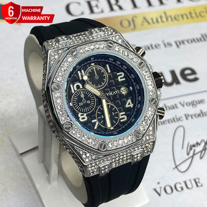 Yikai Diamond-Cut Iced Out Luxury Watch For Men
