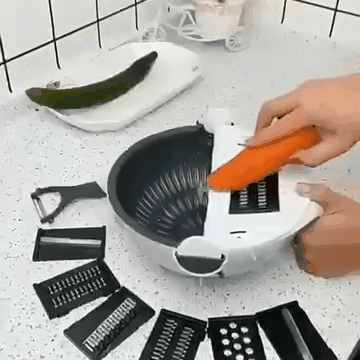 Multifunctional Vegetable Cutter Slicer Magic Rotatable Bowl