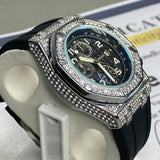 Yikai Diamond-Cut Iced Out Luxury Watch For Men