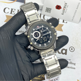 KADEMAN-K9089 Dual Display Stainless Steel Made Watch For Men