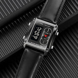 SKMEI 1868 Leather Straps Analog & Digital Wrist Watch