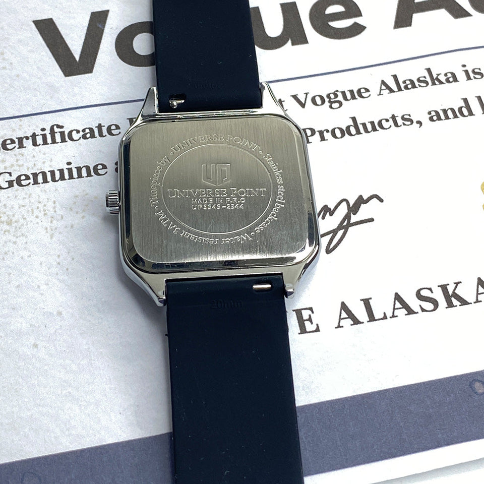 Universe Point Square Design Magnetic Lock & Silicone Straps Watch