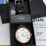 TOMI T-075 Original Date Luxury Strap Watch