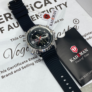 KDM-K7003 Dual Time Silicone Straps Watch For Men