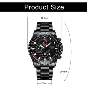 FNGEEN - 1853 Analog Time Stainless Steel Chain Watch For Men