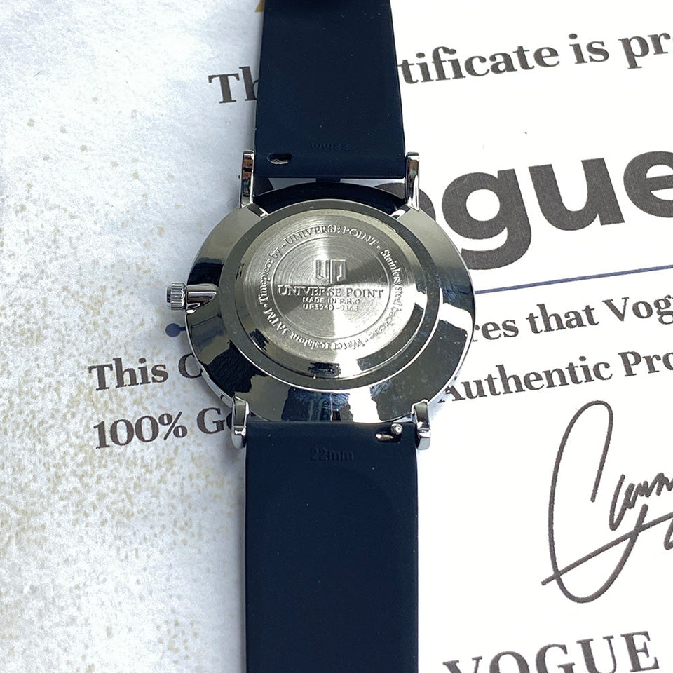 Universe Point Magnetic Lock & Silicone Rubber Straps Wrist Watch