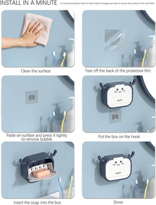 New Cat Shaped Sticking Soap Holder