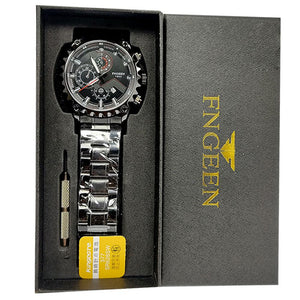 FNGEEN - 1853 Analog Time Stainless Steel Chain Watch For Men