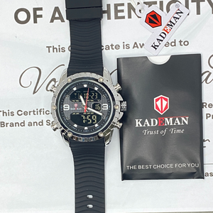 KDM-K7003 Dual Time Silicone Straps Watch For Men