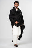 Brandy Wear Speical Men's Winter Pashmina Woolen Shawl - (Black) - JS-01