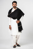 Brandy Wear Speical Men's Winter Pashmina Woolen Shawl - (Black) - JS-01