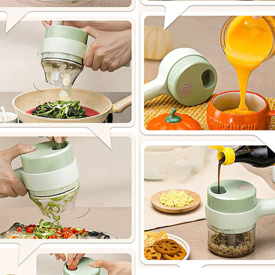 4-in-1 Electric Vegetable Chopper Rechargeable