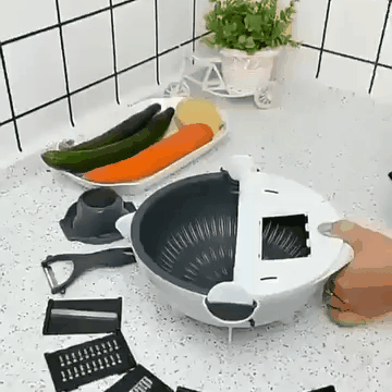 Multifunctional Vegetable Cutter Slicer Magic Rotatable Bowl