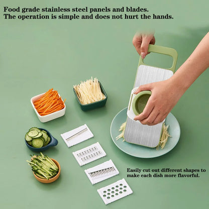 5-in-1 Multifunctional Stainless Steel Vegetable Cutter