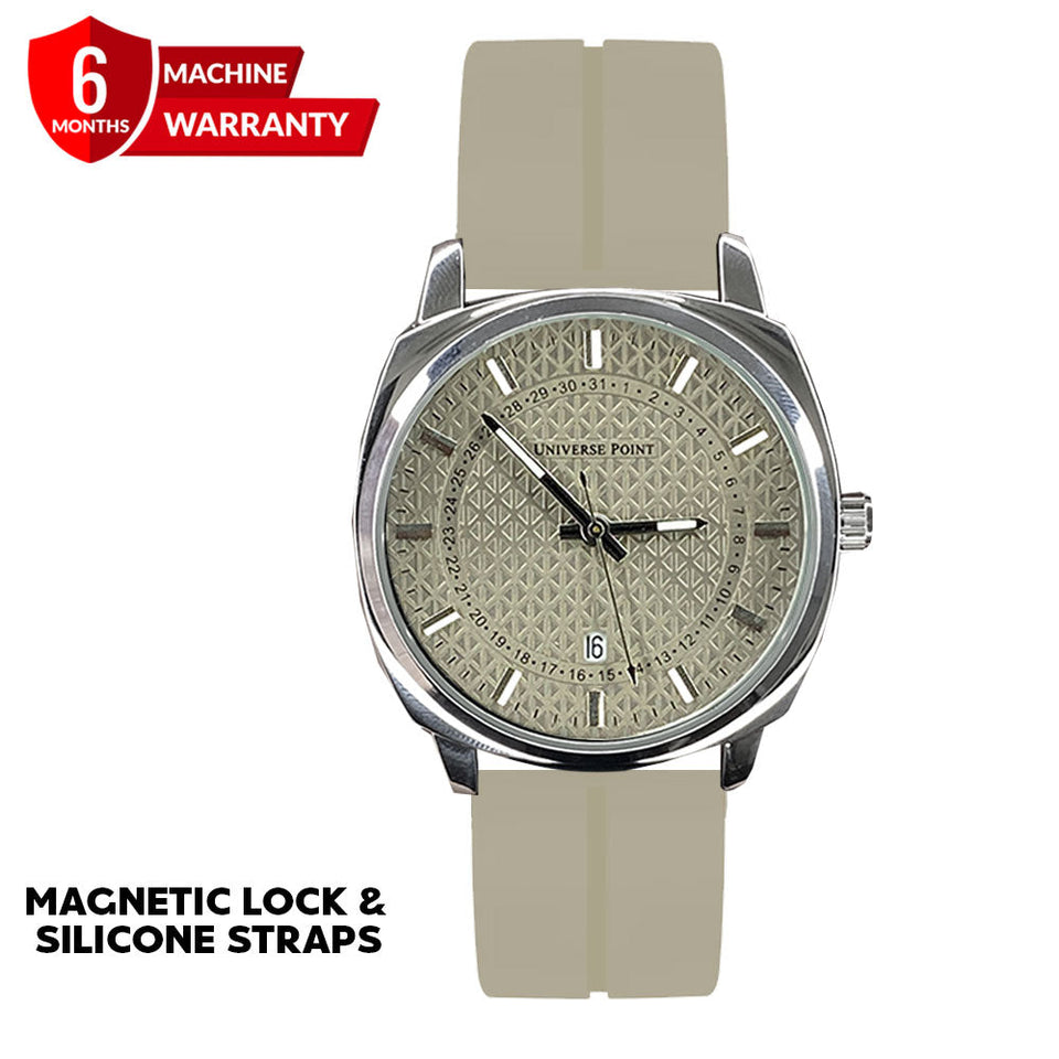 Universe Point Magnetic Lock  & Silicone Straps Watch
