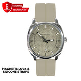 Universe Point Magnetic Lock  & Silicone Straps Watch