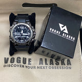 Metallic Dial- Dual Time ( Analog & Digital ) Sports Watch For Men