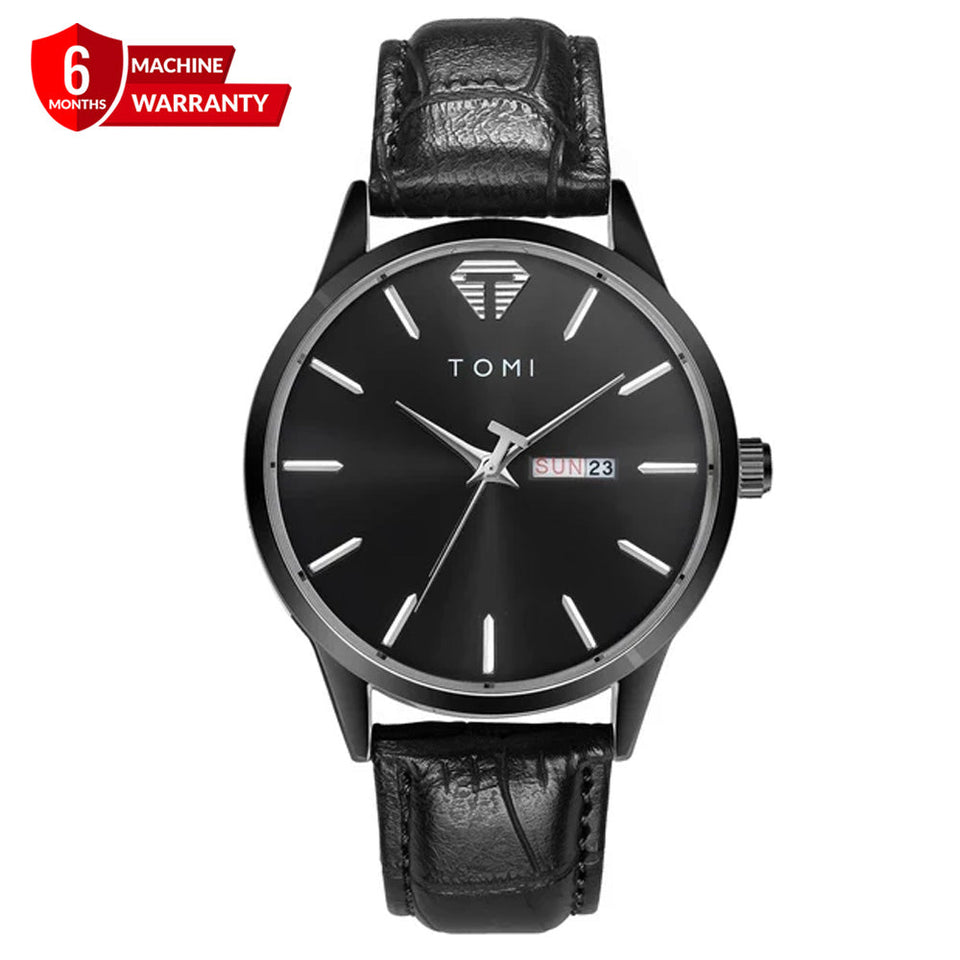 TOMI T-045 Orignal Men's Watch Date & Day Quartz Straps Watch