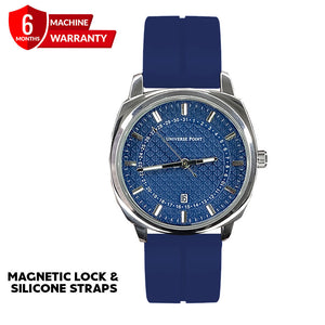 Universe Point Magnetic Lock  & Silicone Straps Watch