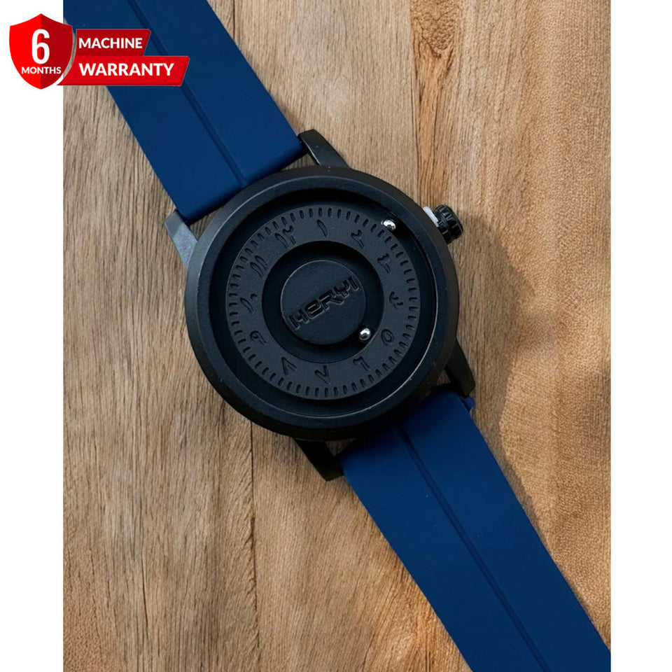 Revolutionary Bearing - Full Steel Magnetic Lock & Silicone Rubber Straps Watch