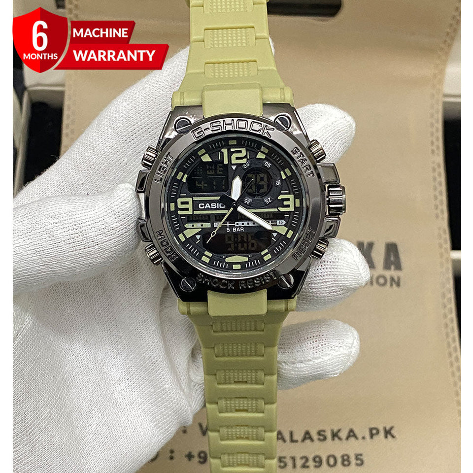 GSTW-300 Metal Dial Dual-Time Sports Watch