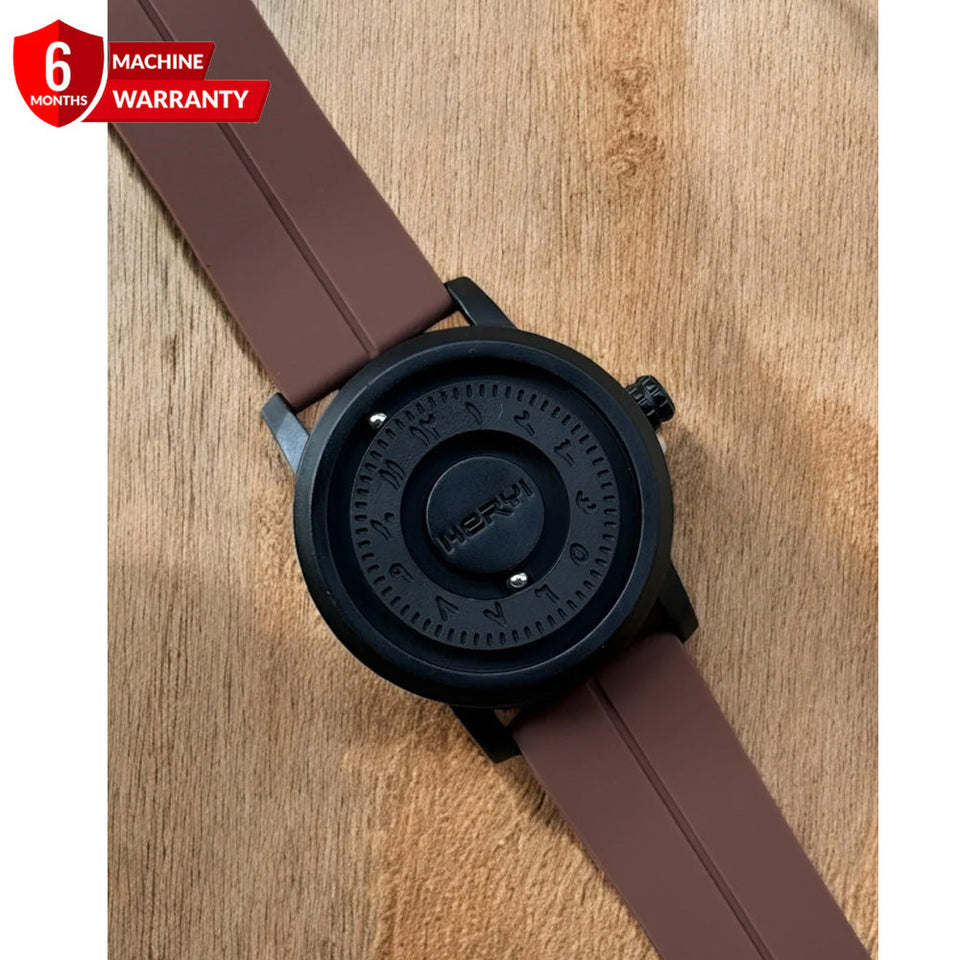 Revolutionary Bearing - Full Steel Magnetic Lock & Silicone Rubber Straps Watch