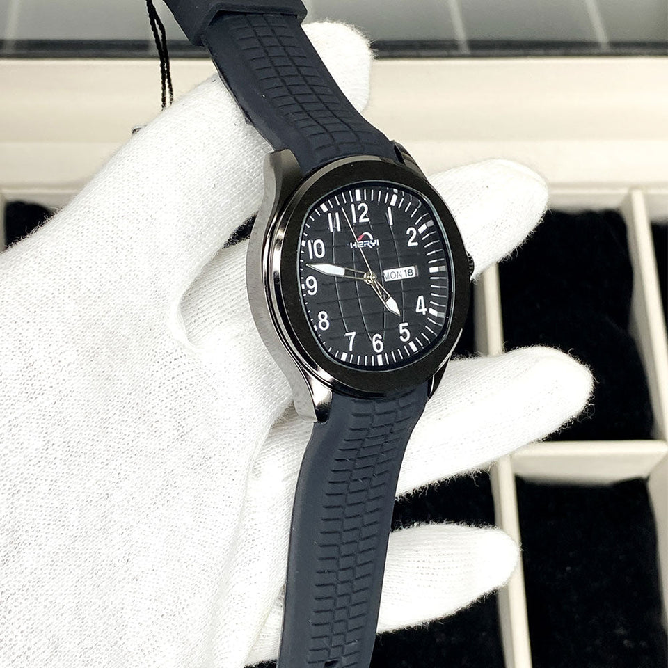Heyri - Silicone Strap Date & Day Watch For Men