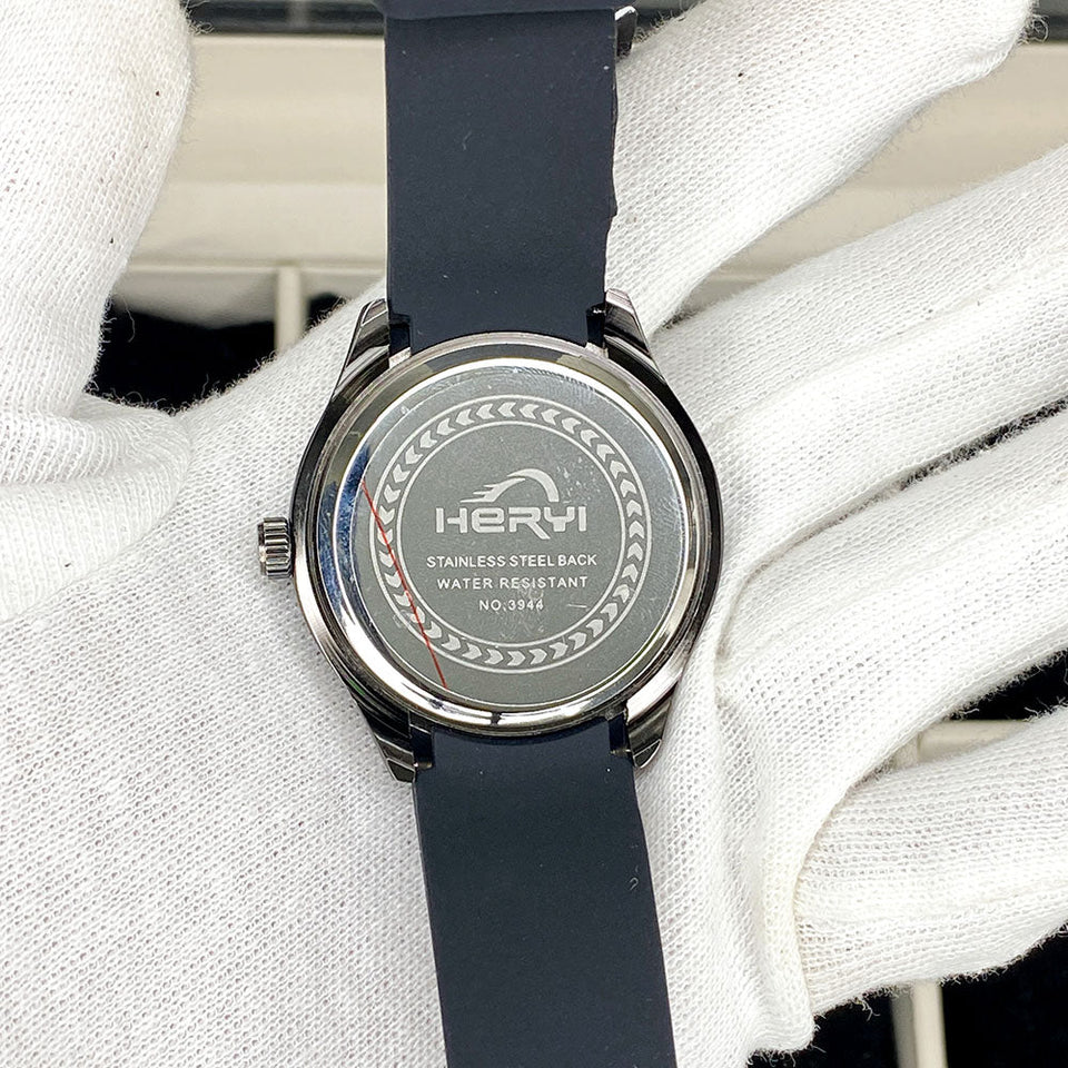 Heyri - Silicone Strap Date & Day Watch For Men