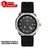 Heyri -  Magnetic Lock & Silicone Rubber Straps Watch