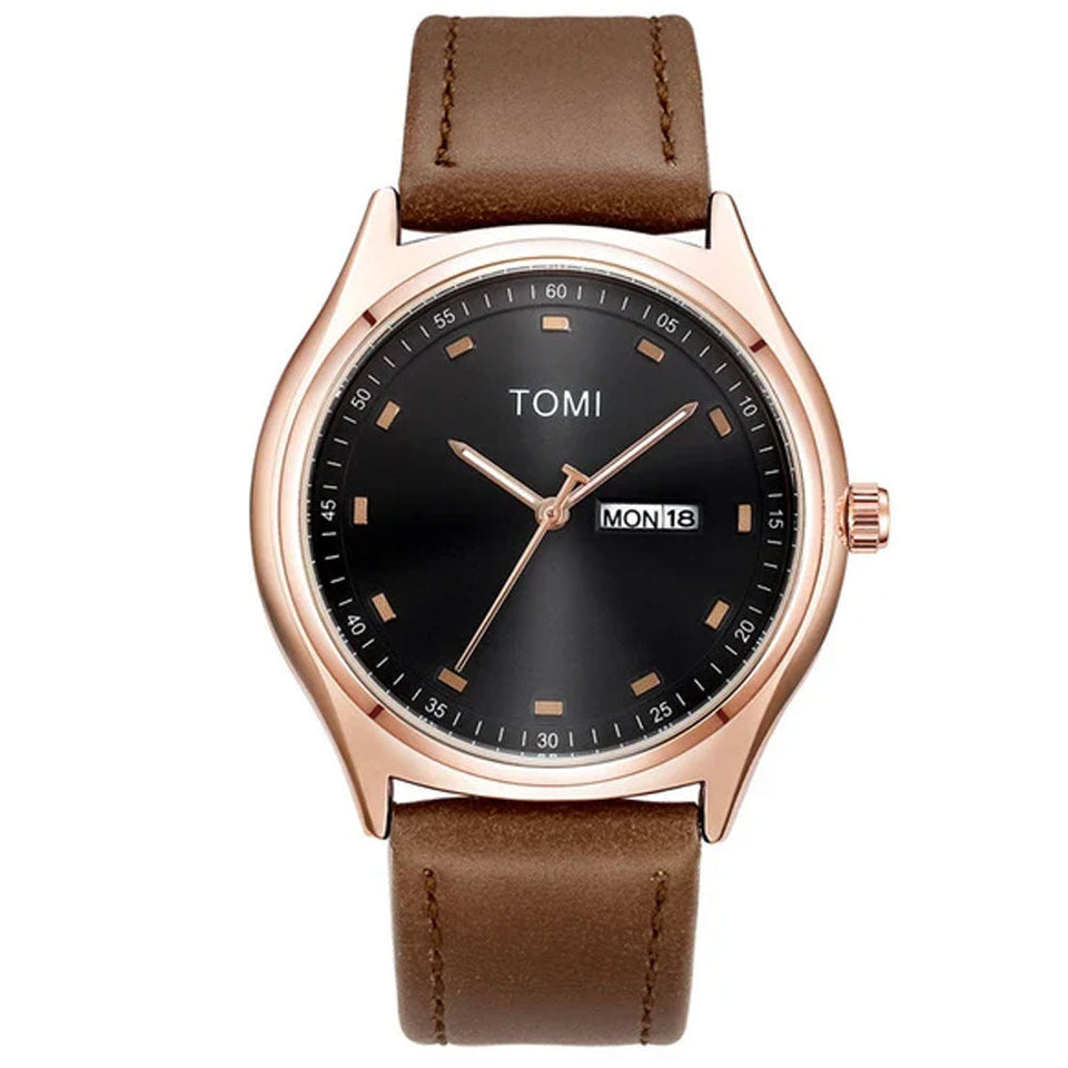 TOMI T-030 Men's Watch Date & Day Quartz Straps Watch