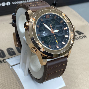 EDF-3689 Dual Time Straps Watch For Men
