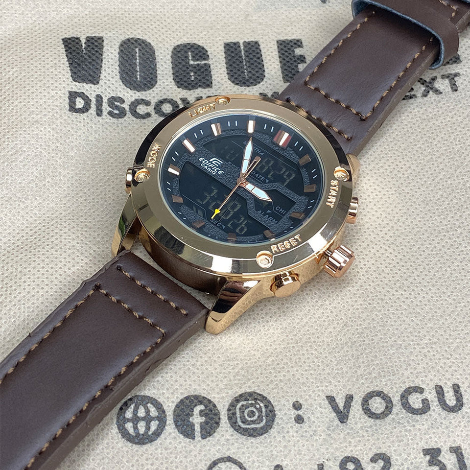 EDF-3689 Dual Time Straps Watch For Men