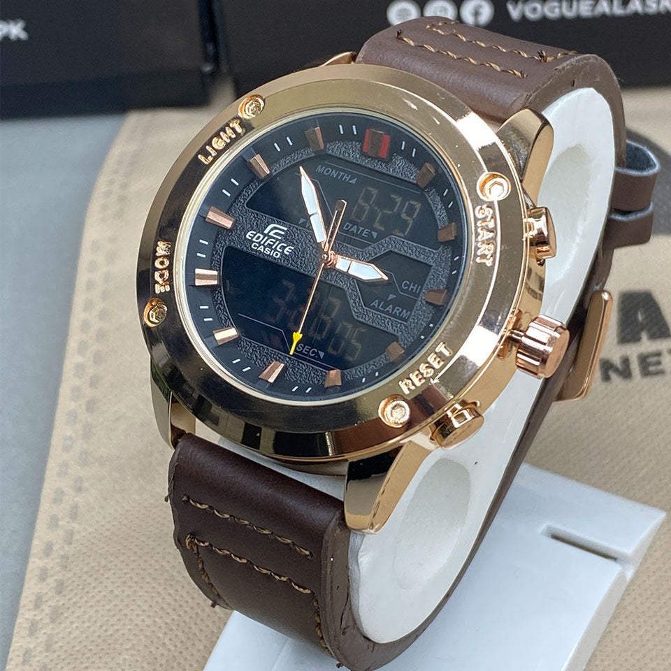 EDF-3689 Dual Time Straps Watch For Men