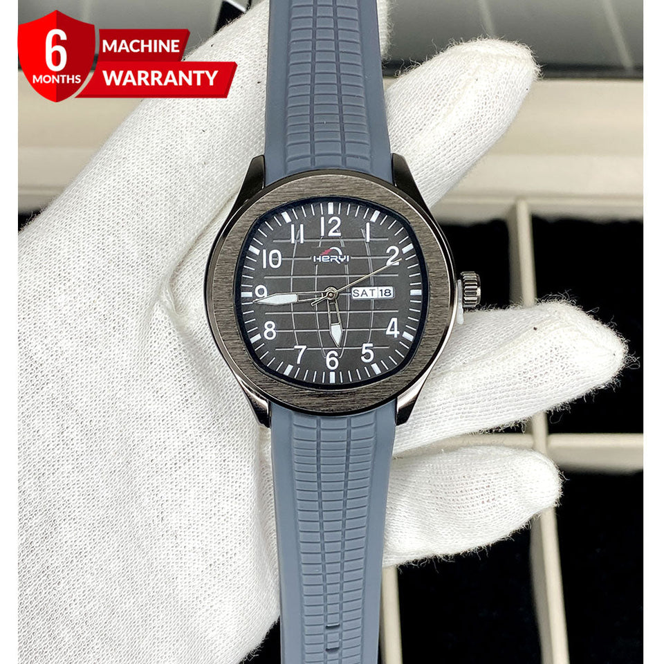 Heyri - Silicone Strap Date & Day Watch For Men