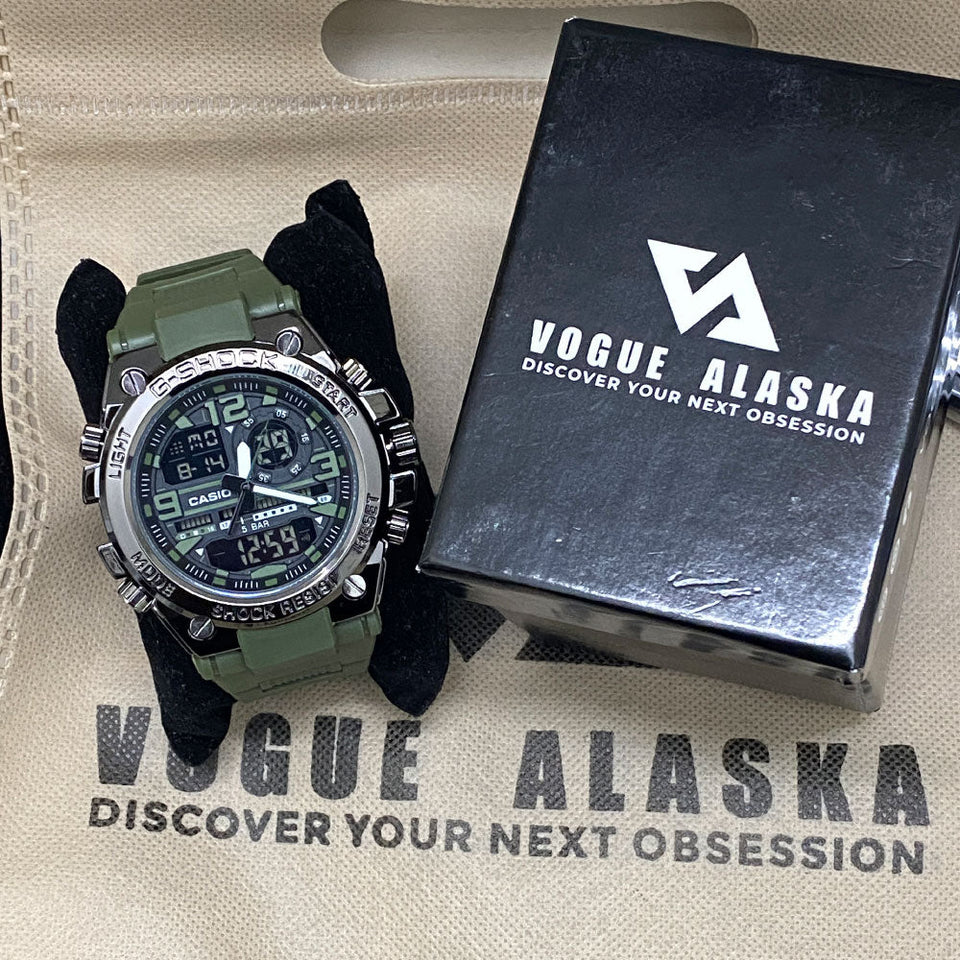 GSTW-300 Metal Dial Dual-Time Sports Watch