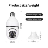 Wireless Wifi LED Bulb Security Camera 360 Degree
