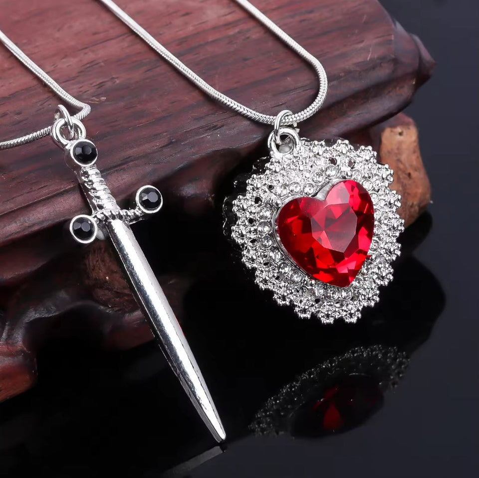 Heart & Sword Necklace💖👩‍❤️‍👨 Couple Necklace