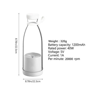 Portable Juicer Blender & Milkshake Maker Rechargeable