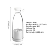 Portable Juicer Blender & Milkshake Maker Rechargeable