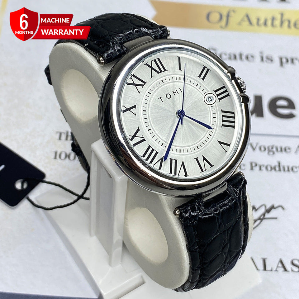 TOMI T-075 Original Date Luxury Strap Watch