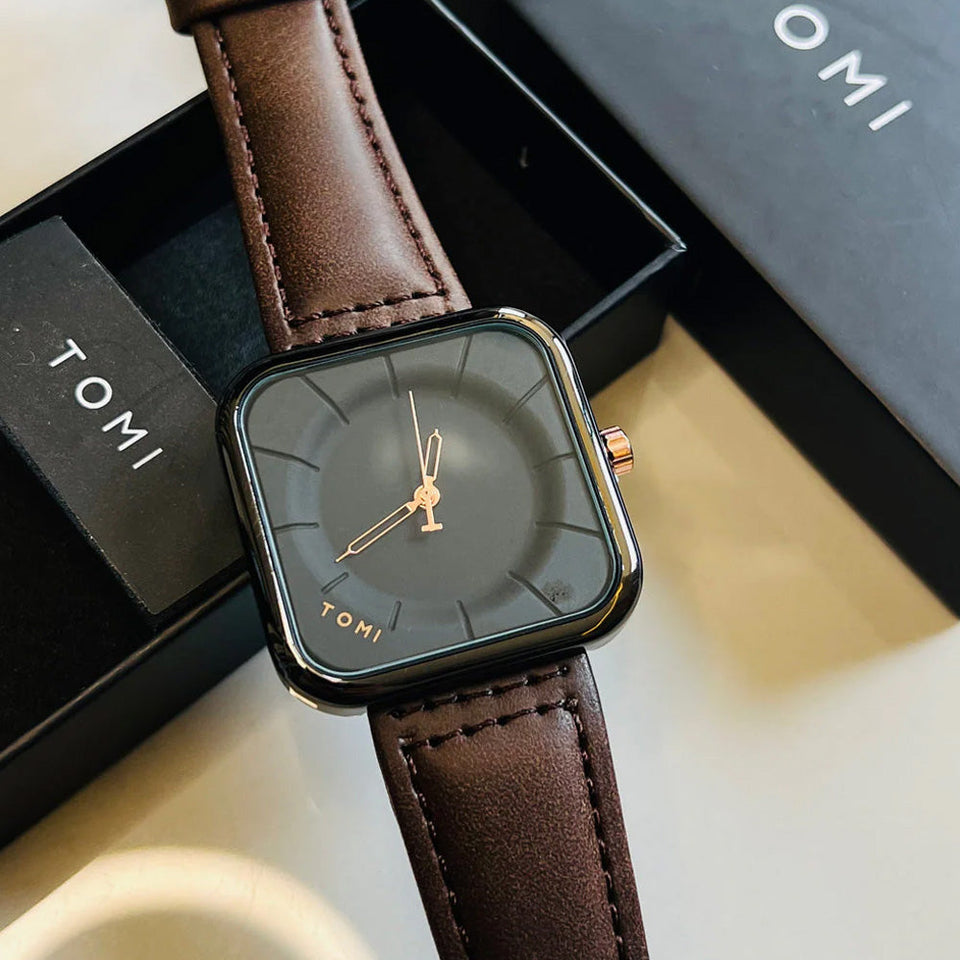 TOMI Original T093-Square Dial Straps Watch for Men