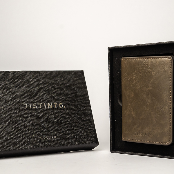 PU Leather Wallet & Aluminium Pop Up Card Holder