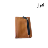 PU Bifold Leather Wallet & Pop up card holder with Coin Zipper