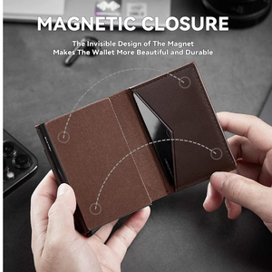 Pure Leather Magnetic Wallet & Pop up card holder Code: KararKoogoo