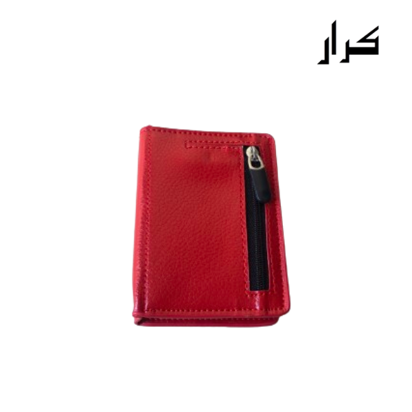PU Bifold Leather Wallet & Pop up card holder with Coin Zipper
