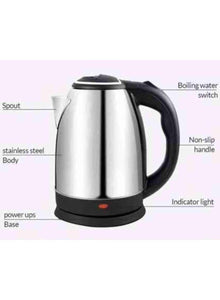 Cordless Electric Kettle - 1 Pc Stainless Steel Portable Design